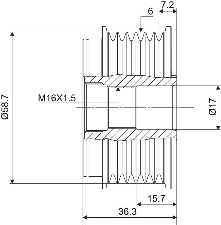 Rueda libre alternador VALEO ref. 588042